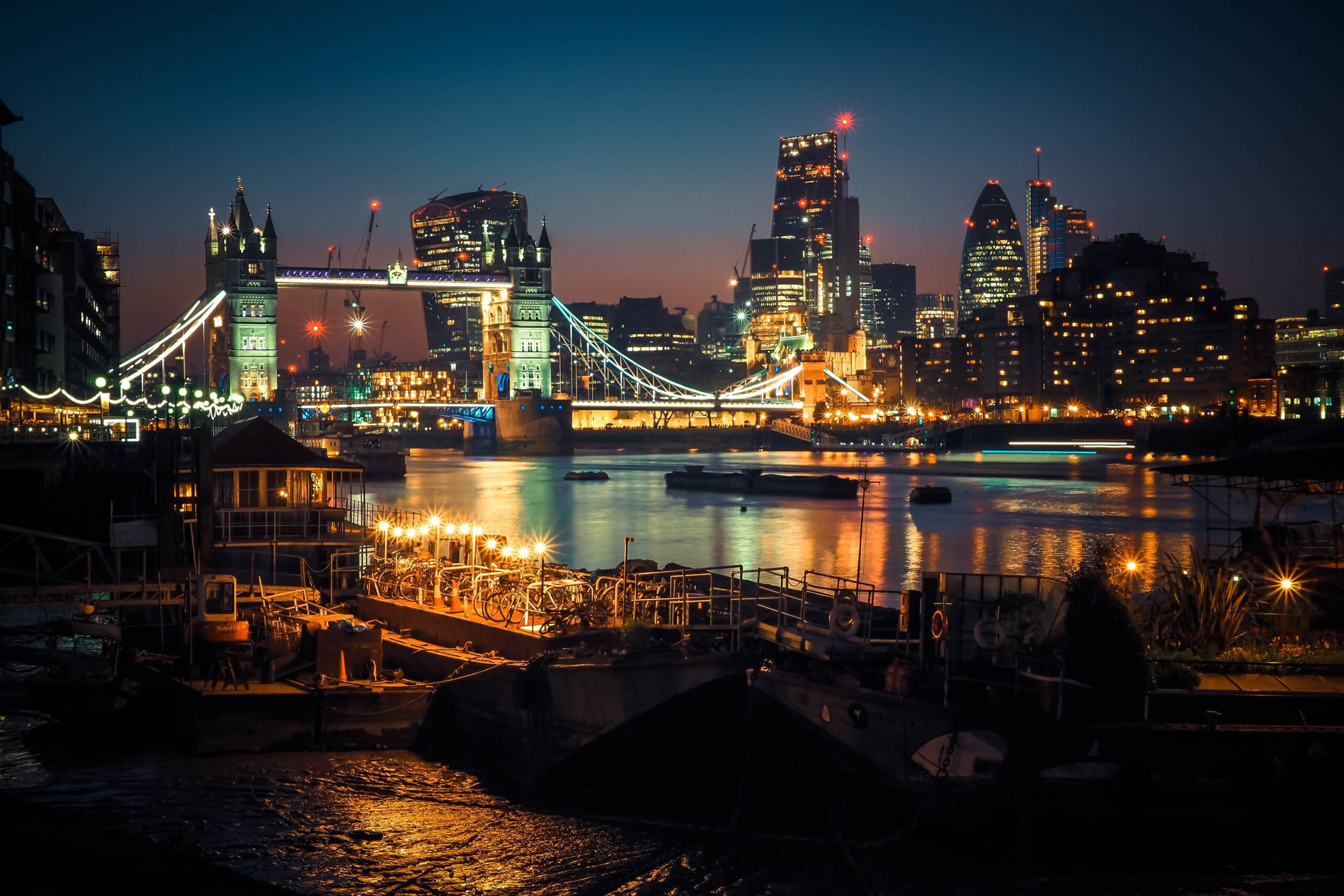 alexander-london-Thames River London Bridge at Night-unsplash