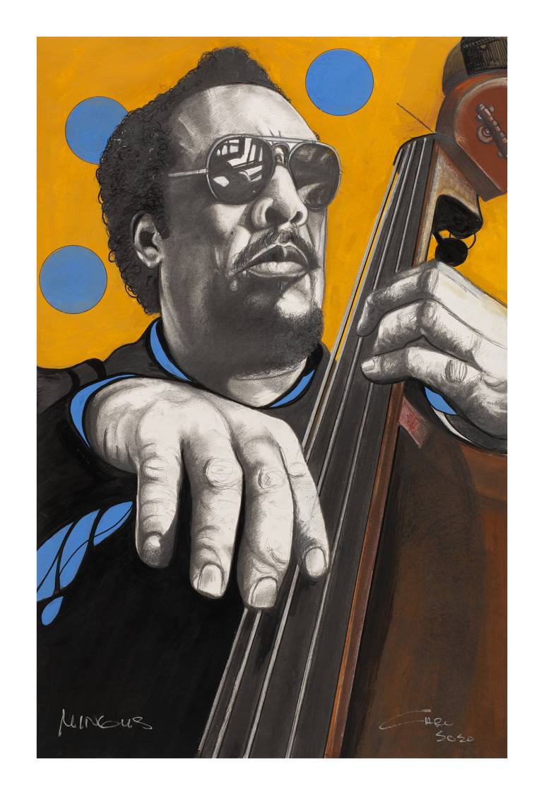 Charles Mingus Painting by Carl Bradford