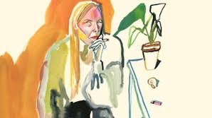 Joni MItchell 1975 Watercolor 