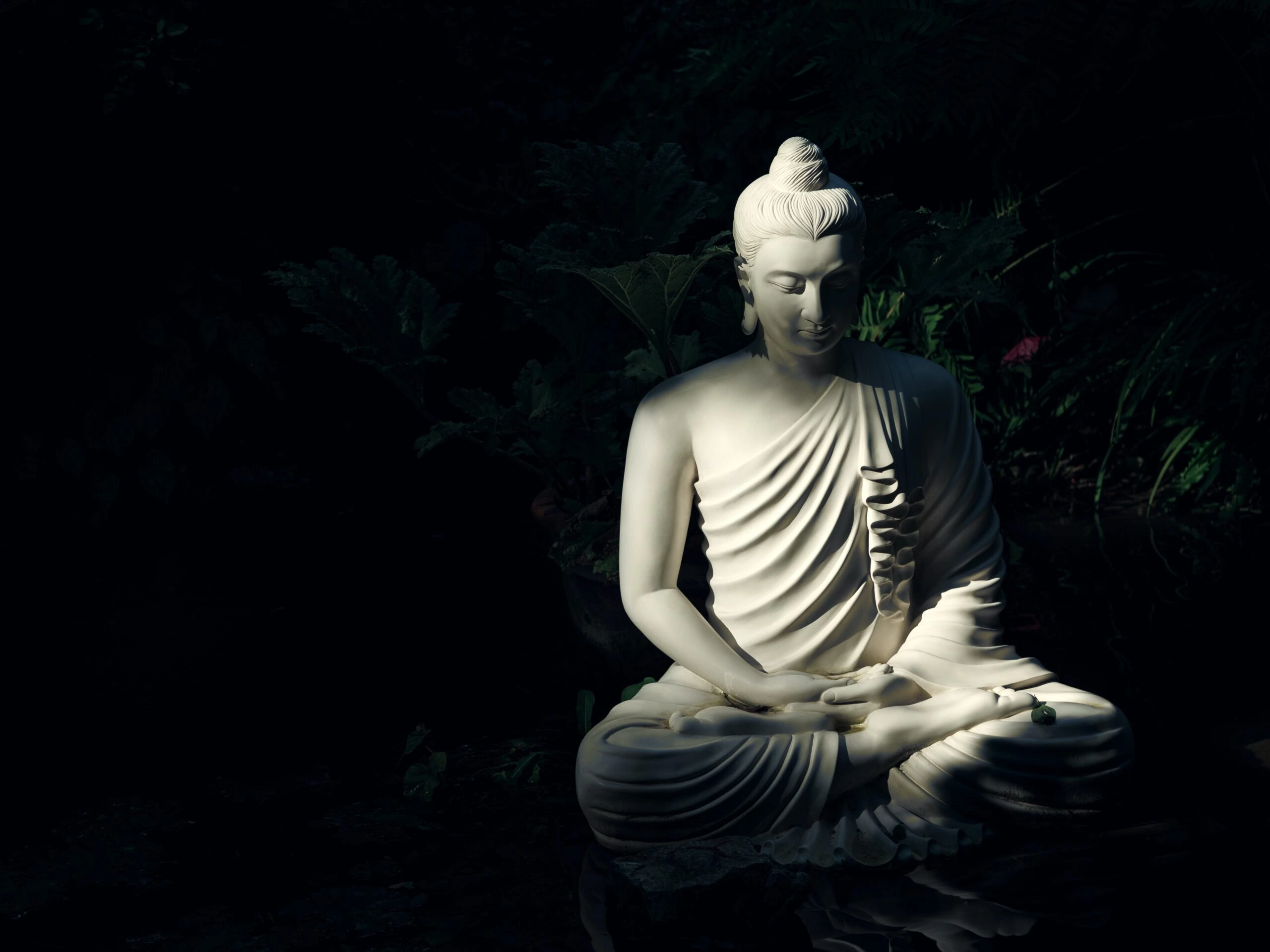 mattia-faloretti-White marble Siddhartha Statue-unsplash-scaled